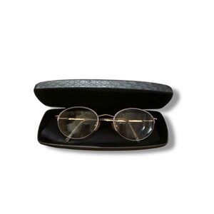 MONET MT 79 Round Gold Eyeglasses Clear Lenses Frame LAV Marine Unisex with Case